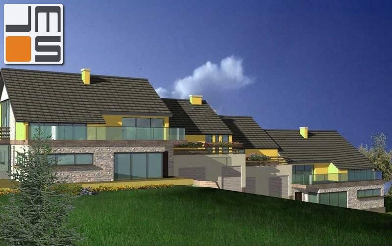 Projekt nowoczesnego osiedla domów jednorodzinnych.