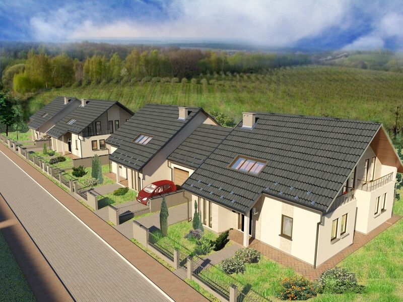 Nowoczesne domy typu bliźniak