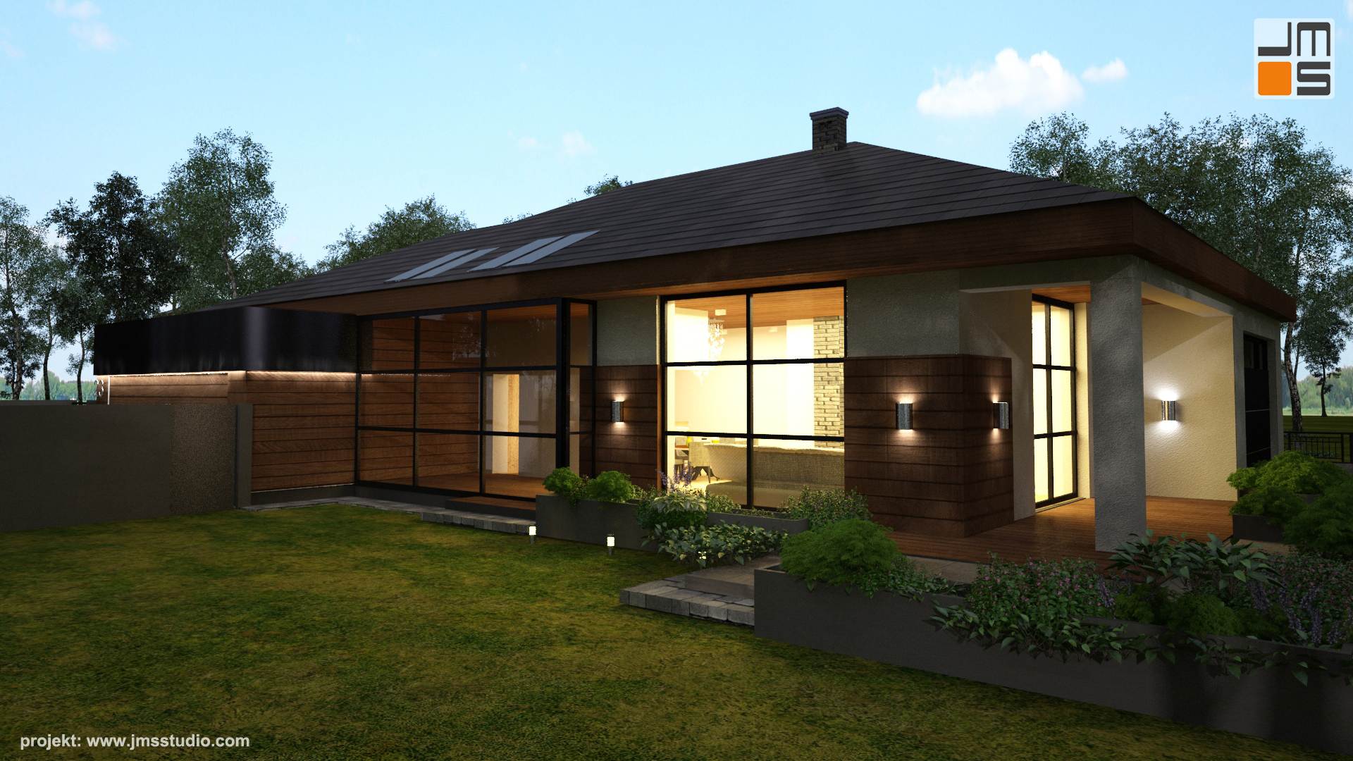 Prawidłowe oświetlenie elewacji jest bardzo ważne zwłaszcza w prestiżowych budynkach willowych, pozwala ono na ładna nocną iluminację budynku