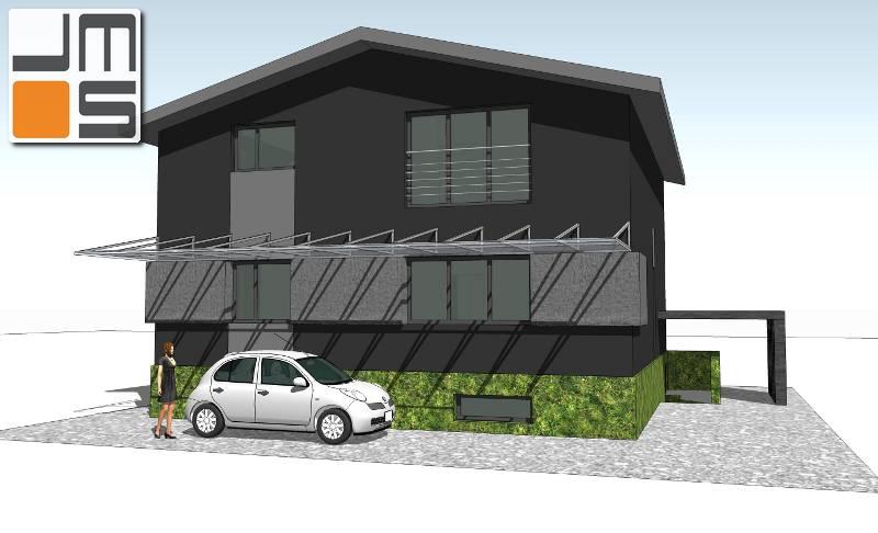 Projekt przebudowy elewacji domu mieszkalnego z czasów komunistycznych