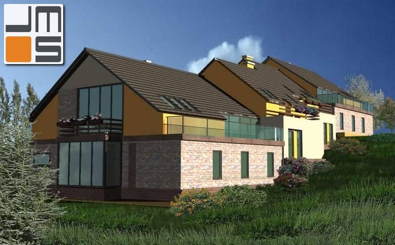 Domy typu bliźniak na osiedlu domków jednorodzinnych