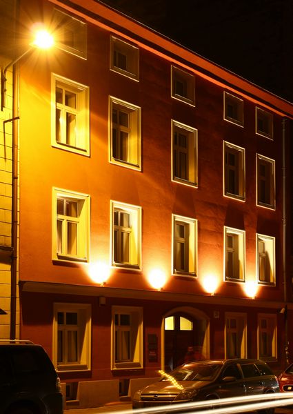 Projekt oświetlenia nocnego kamienicy w Krakowie.