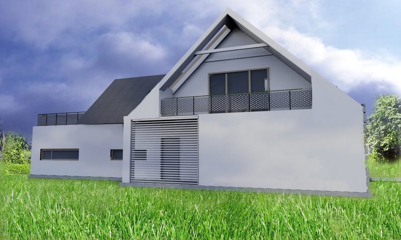 Indywidualny projekt domu z żaluzjami elewacyjnymi