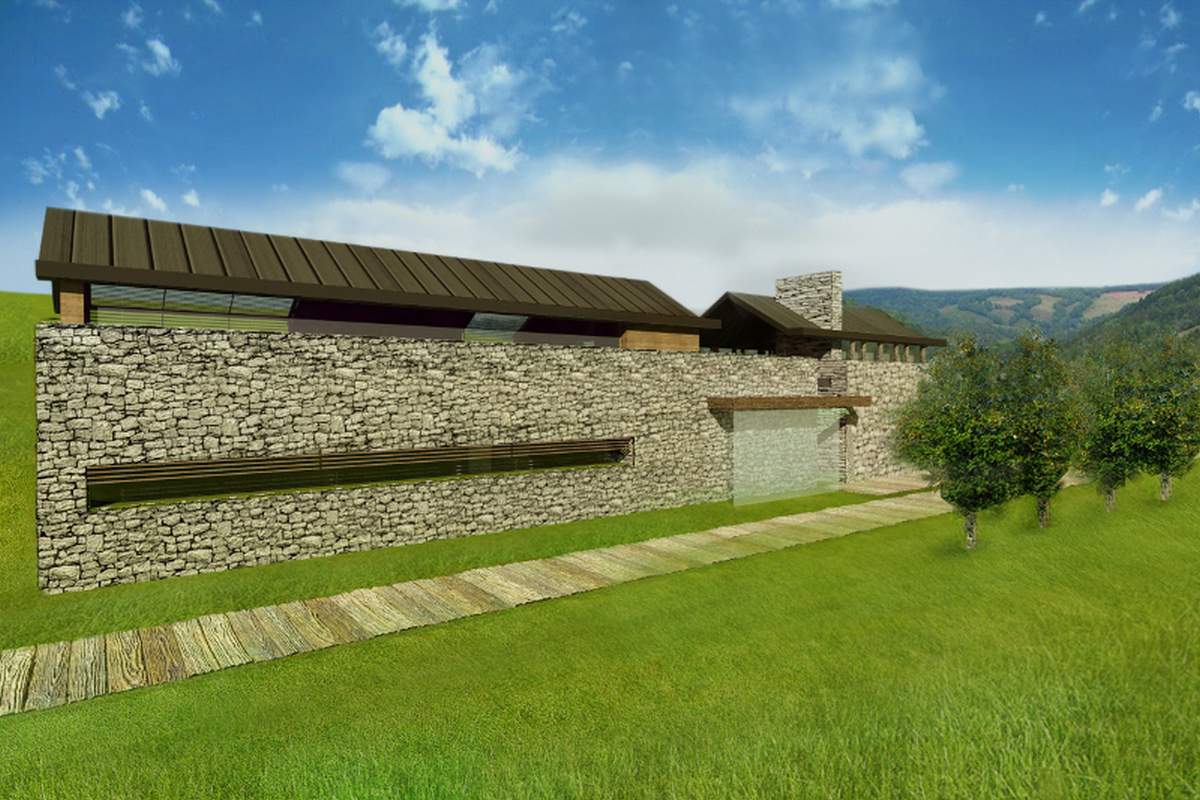 Dom jednorodzinny z instalacją fotowoltaiczną i pompą ciepła.