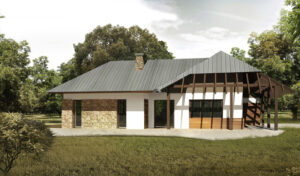 Elewacja odkryta więźba dachowa