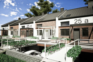 Koncepcja strefy wejściowej domów w zabudowie szeregowej