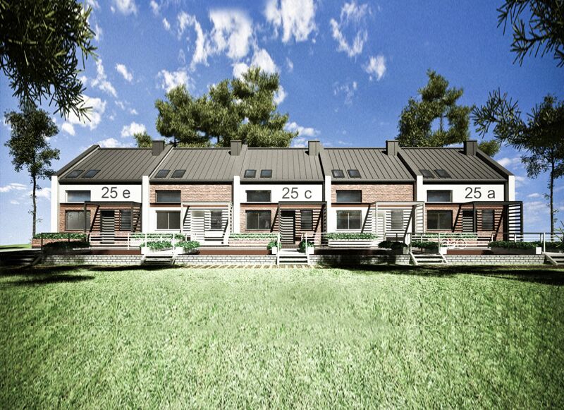 Projekt budynków jednorodzinnych szeregowych