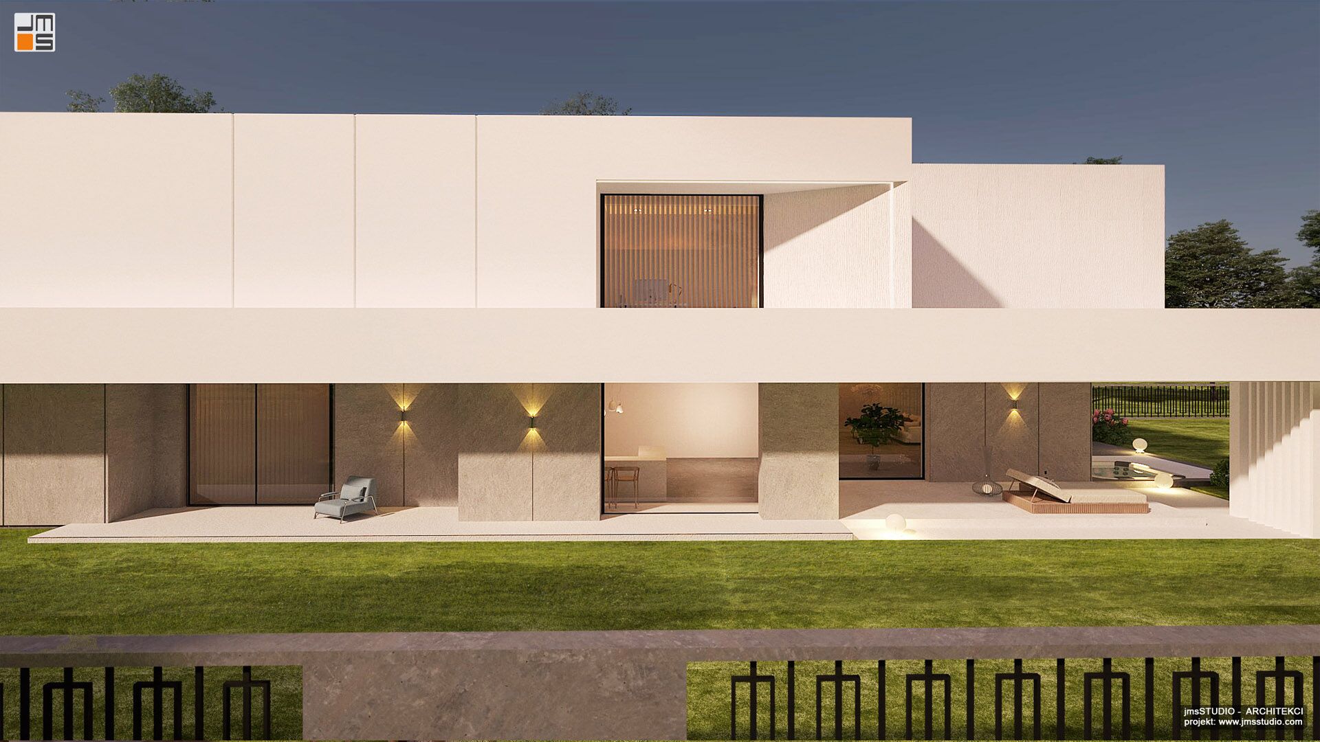 Prostokąty i kwadraty beton i gres , czarna stolarka i duże przeszklenia jednym słowem projekt indywidualny ponadczasowej rezydencji pod miastem