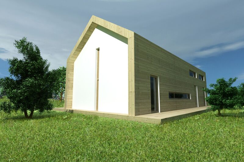 Prosty dom energooszczędny o cechach budynku pasywnego