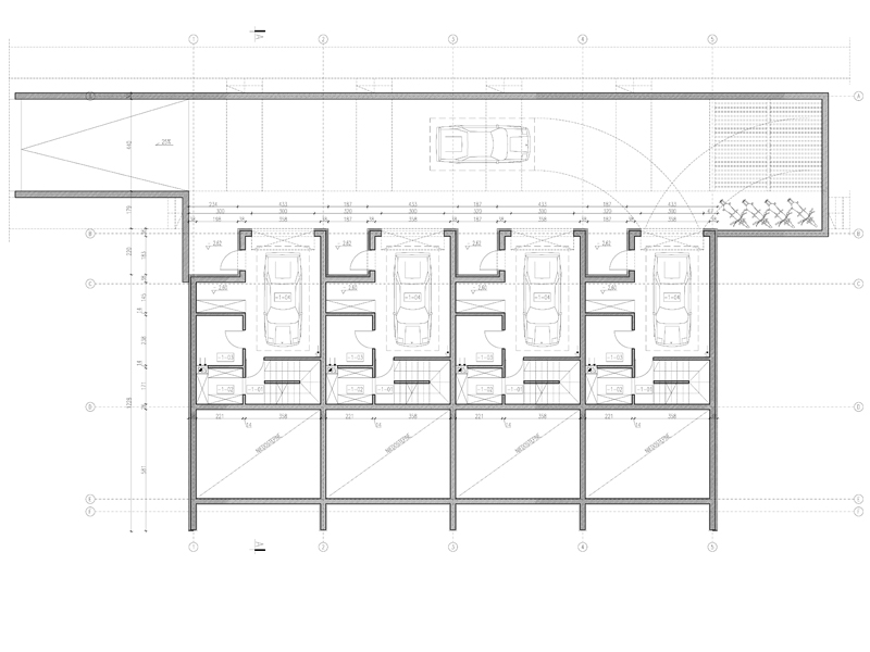 Rzut  piwnicy szeregówki
